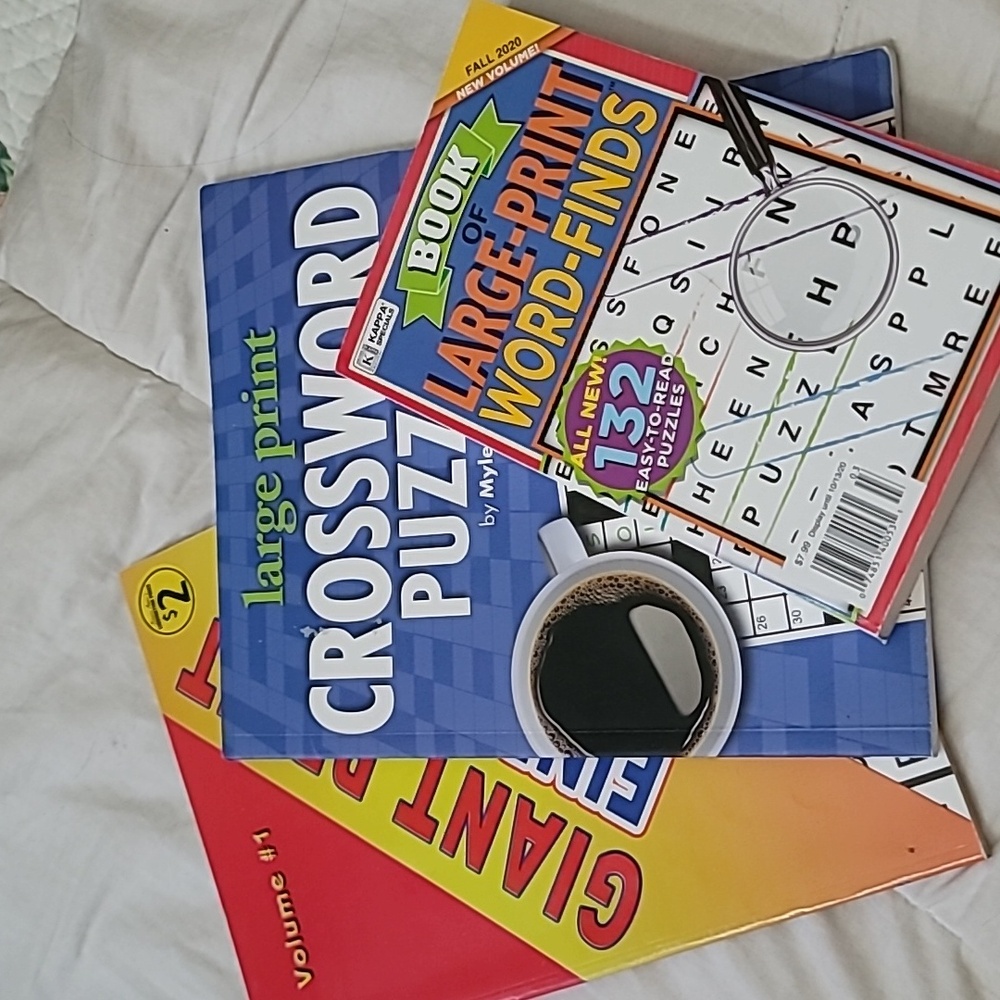 Three Large Print Crossword Puzzles